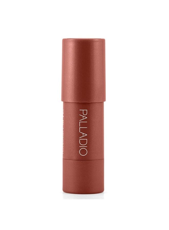 PALLADIO تلوين الخدود والشفتين 2 في 1، بلسم كريمي خفيف قابل للبناء، صيغة مرطبة متعددة الاستخدامات، يدوم طوال اليوم، سهل التطبيق، لامع، يندمج بشكل مثالي على البشرة، عزيزي - Image 3