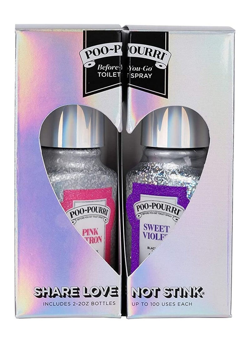 Poo-Pourri - Share Love Not Stink Glitter Set of 2 Toilet Spray, 2 oz - Image 1