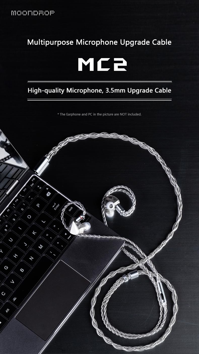 Moondrop MC2 Microphone Upgrade Cable 3.5mm 0.78mm 2pin Earphone Upgrade Cable - Image 5