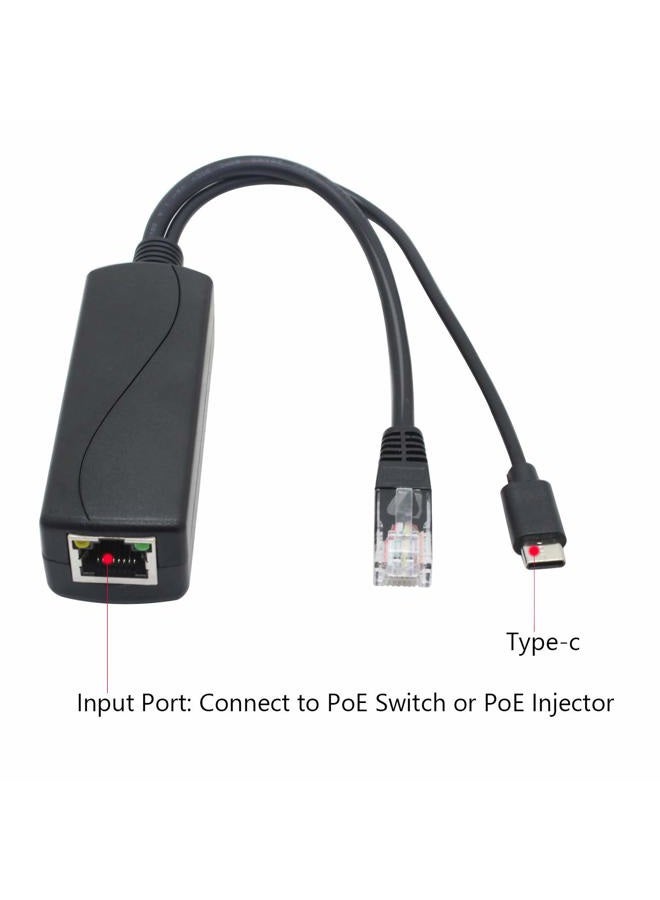 ANVISION 2-Pack 5V PoE Splitter, USB Type C, 48V to 5V 2.4A, IEEE 802.3af Compliant, 10/100Mbps - Image 2