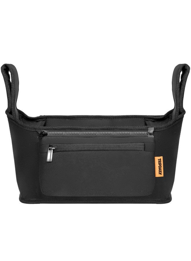 Boffinby Parent Organizer Bag, Stroller Organizer Fits for Uppababy Vista, Cruz, Minu, Stroller Caddy with Cup Holder, Zippered Pocket, Multiple Pockets and Adjustable Straps, Easy to Carry - Image 1