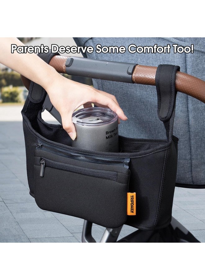 Boffinby Parent Organizer Bag, Stroller Organizer Fits for Uppababy Vista, Cruz, Minu, Stroller Caddy with Cup Holder, Zippered Pocket, Multiple Pockets and Adjustable Straps, Easy to Carry - Image 2