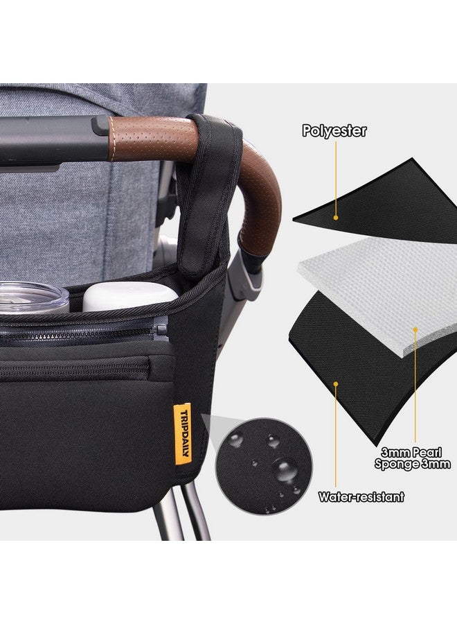 Boffinby Parent Organizer Bag, Stroller Organizer Fits for Uppababy Vista, Cruz, Minu, Stroller Caddy with Cup Holder, Zippered Pocket, Multiple Pockets and Adjustable Straps, Easy to Carry - Image 5