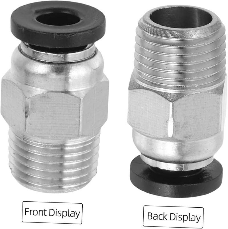 تركيب دفع هوائي للاتصال Pc4 M10 موصل سريع مستقيم للطابعة ثلاثية الأبعاد فضي - Image 4