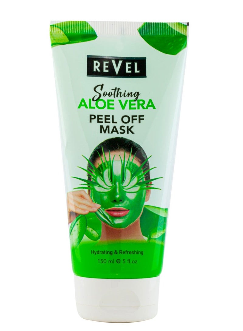 Revel Revel Skin Care Soothong Aloe vera Peel Off Mask 150ml, For Men & Women, Soothing and Refreshing, Removes Black Head & White Head, Face Wash, Bath & Body, Tighten Pores, Beauty - Image 1