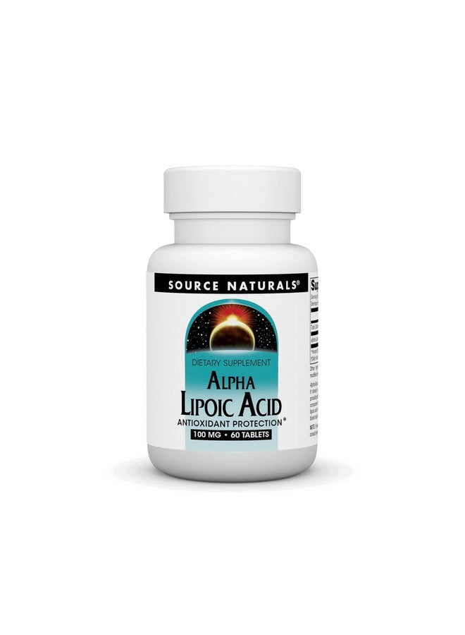 Source Naturals حمض ألفا ليبويك من سورس ناتشورالز يدعم عملية التمثيل الغذائي الصحية للسكر، وظيفة الكبد وتوليد الطاقة* - 100 ملغ - 60 قرص - Image 1