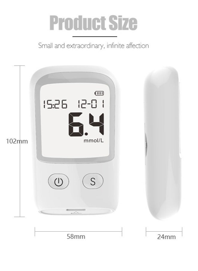 Generic Blood Glucose Meter Kit - Diabetes Testing Kit with Glucometer, Test Strips, Lancing Device, Lancets  - Image 3