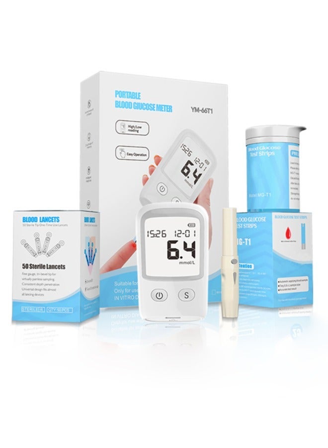 Generic Blood Glucose Meter Kit - Diabetes Testing Kit with Glucometer, Test Strips, Lancing Device, Lancets  - Image 1