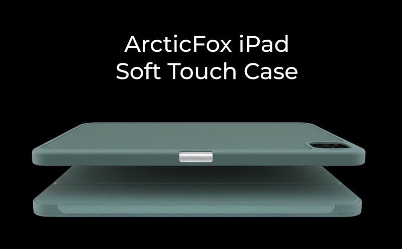 Arctic Fox Smart Folio iPad Air 13 inch M3/M2 (2025/2024) Cover Case/for iPad Pro 12.9 inch with Pencil Holder, Case Cover for iPad Air 13 inch [Auto Sleep Wake Support] - Grey - Image 5