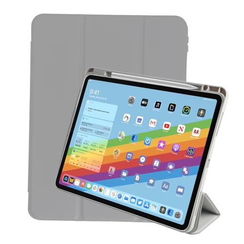 Arctic Fox Smart Folio iPad Air 13 inch M3/M2 (2025/2024) Cover Case/for iPad Pro 12.9 inch with Pencil Holder, Case Cover for iPad Air 13 inch [Auto Sleep Wake Support] - Grey - Image 2