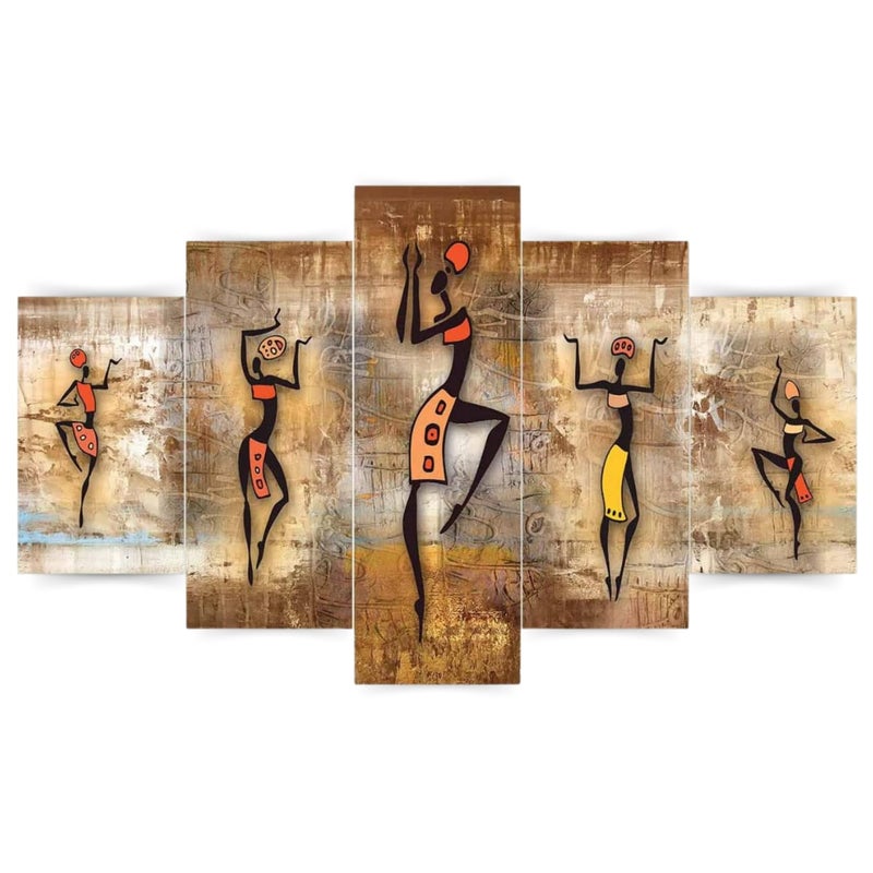 Masstone Dancing Girl Wall Painting Wall Painting Set of 5 30x17 Inch Dancing Lady Wall Hanging Paiting for Wall Decoration Wall Painting for Living Room Wall Hanging Decor