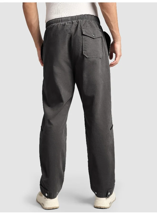 Beyoung Grey 4 Pocket Utility Zipper Cargo Pants