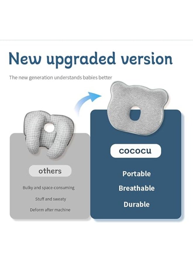 Baby Pillow for Newborns & Infants – Ergonomic Breathable Memory Foam Head Support Pillow - Image 3