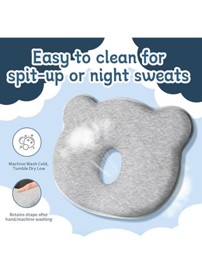 Baby Pillow for Newborns & Infants – Ergonomic Breathable Memory Foam Head Support Pillow - Image 4