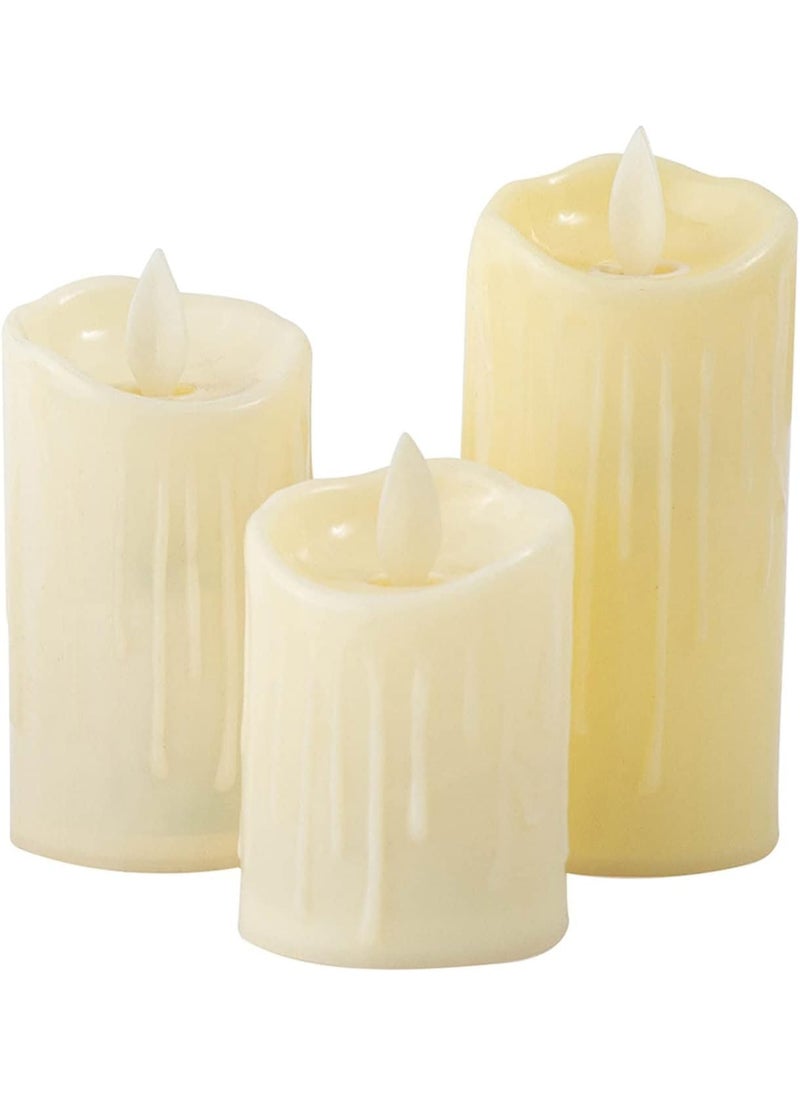 Infispace INFISPACE ® Wireless Realistic Swinging Flame-Less LED Candles with 9 Batteries Included (Ivory, H= 8 x 10 x 12 cm; D= 5 cm)  - Image 1