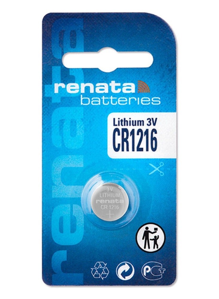1-Piece Renata CR1216 Lithium 3V Indonesia Battery