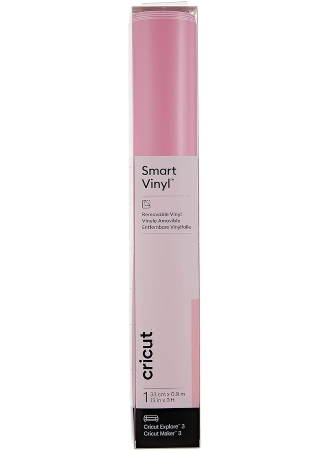 Cricut Smart Vinyl Removable Light Pink 0.9 M 3 Ft Self Adhesive Vinyl Roll For Use With Explore 3 And Maker 3  - Image 1