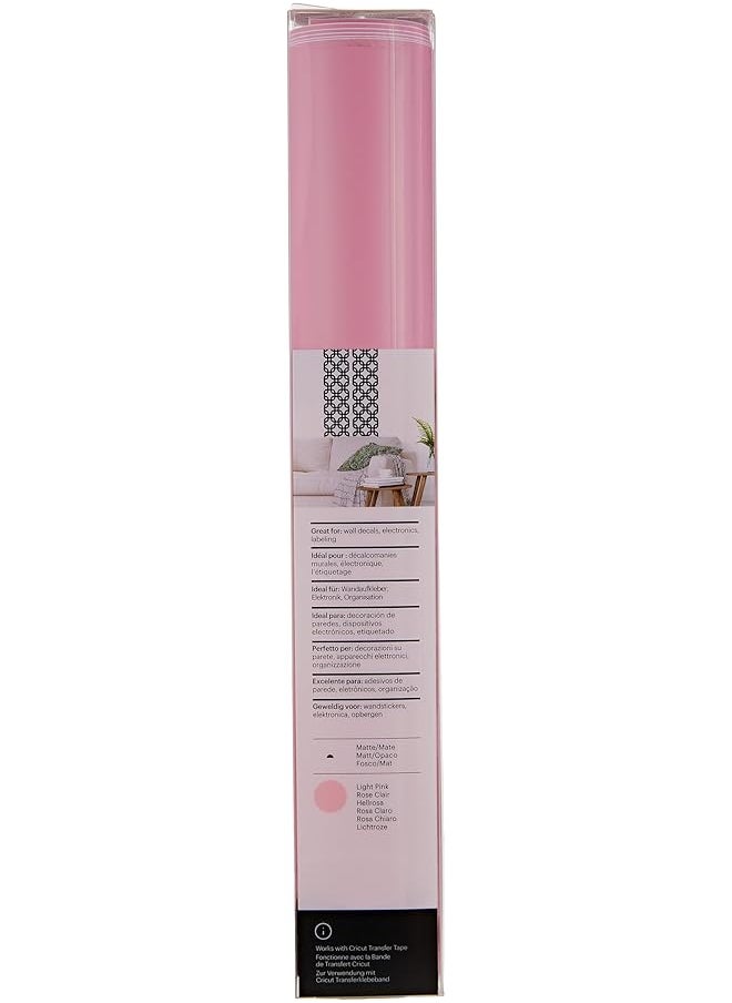 Cricut Smart Vinyl Removable Light Pink 0.9 M 3 Ft Self Adhesive Vinyl Roll For Use With Explore 3 And Maker 3  - Image 2