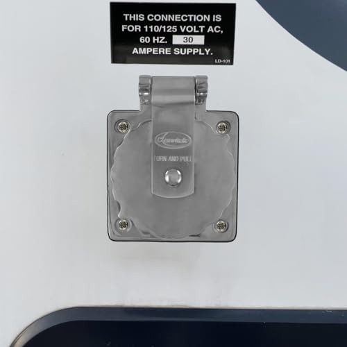 Conntek 30 Amp 125 Volt RV Marine Power Inlet - Stainless Steel - Image 5