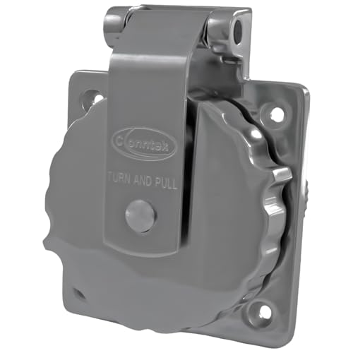 Conntek 30 Amp 125 Volt RV Marine Power Inlet - Stainless Steel - Image 1