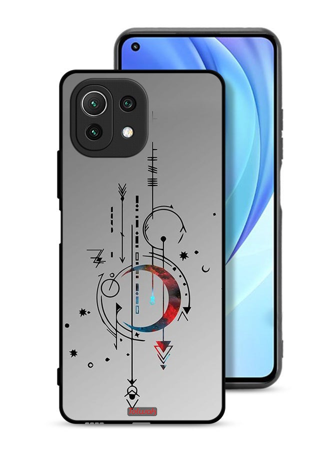 Tolwak غطاء واقي لهاتف Xiaomi Mi 11 Lite 5G بنمط فن القمر والسهام - Image 1