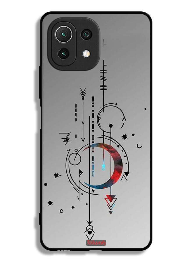 Tolwak غطاء واقي لهاتف Xiaomi Mi 11 Lite 5G بنمط فن القمر والسهام - Image 2