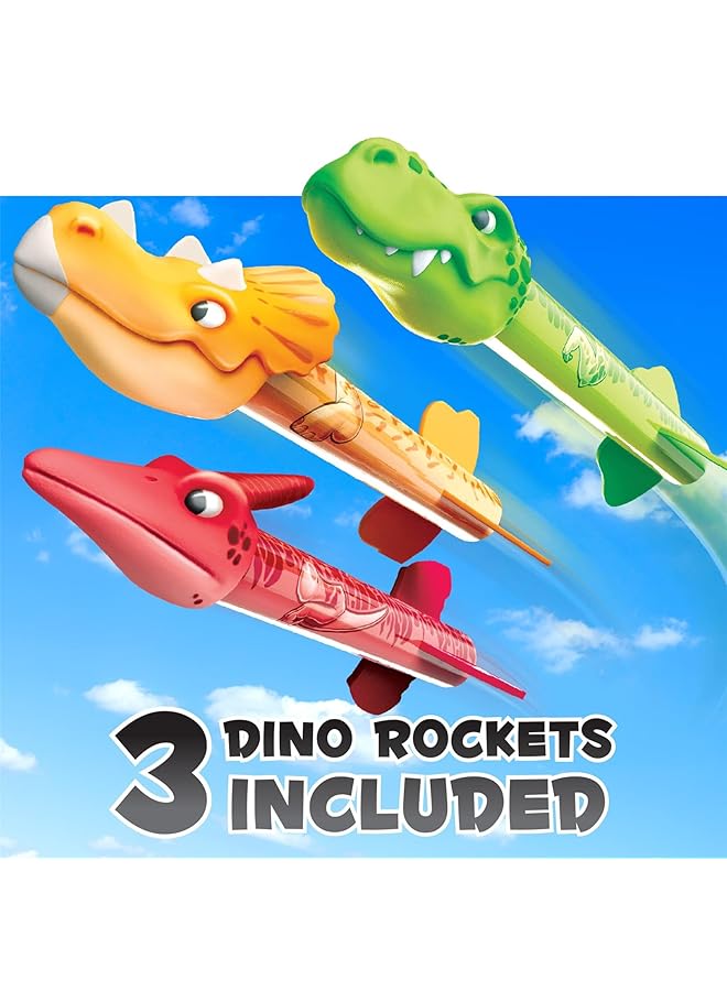 X spring Dinosaur Blasters Toy With 3 Dinosaurs And Rocket Launcher Launches Up To 100 Ft For Boys & Girls Aged 3 7 - Image 3