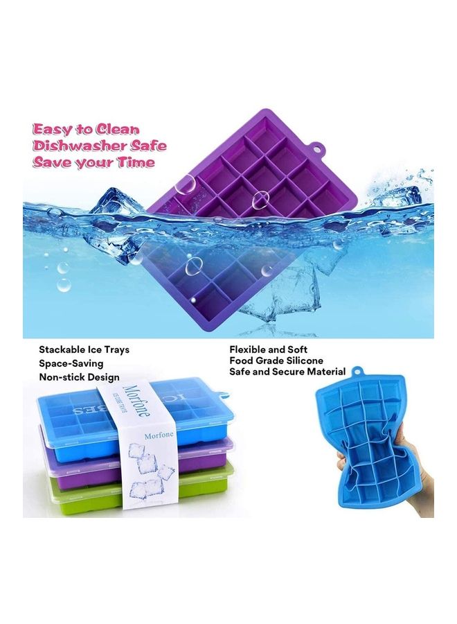 NIBEMINENT 3-Piece Ice Cube Tray B133 Multicolour - Image 5