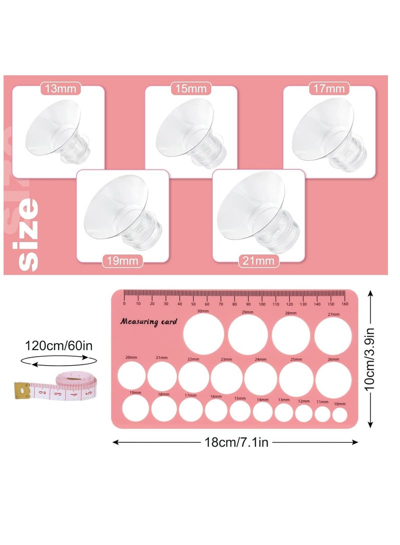 10-Piece Breast Pump Inserts 13/15/17/19/21mm And Ruler, Compatible with Momcozy S12 Pro/S9 Pro/S12/S9 - Image 5
