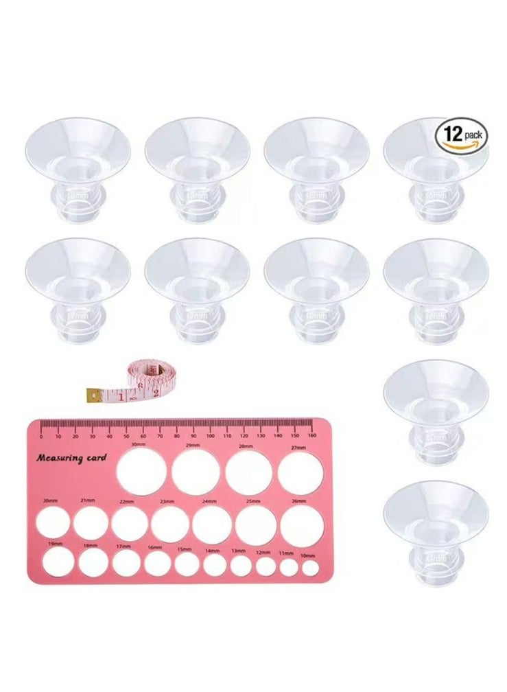 10-Piece Breast Pump Inserts 13/15/17/19/21mm And Ruler, Compatible with Momcozy S12 Pro/S9 Pro/S12/S9 - Image 1