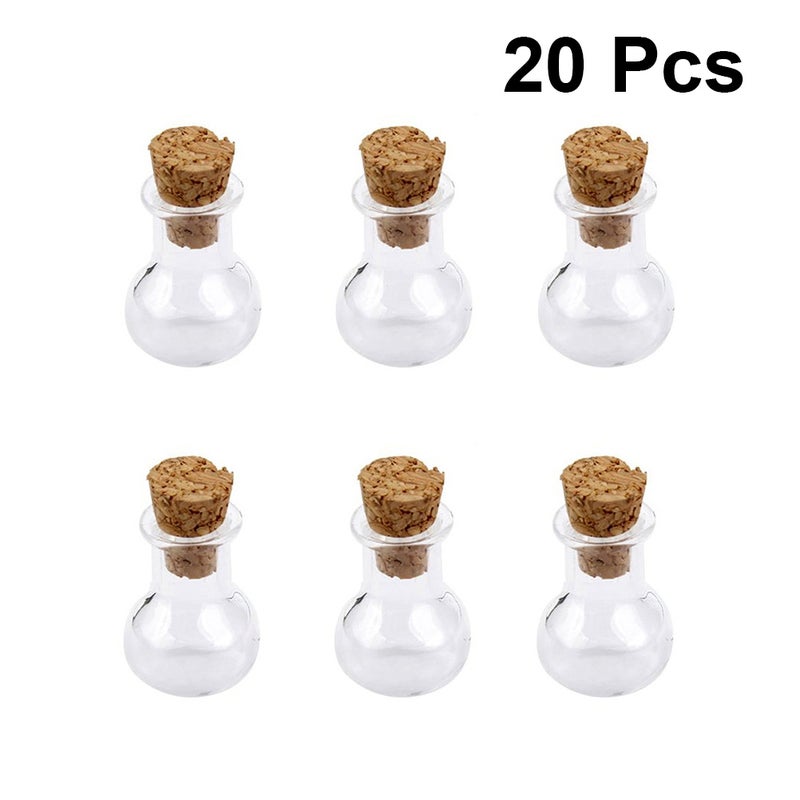 20pcs Mini Bottle Lamp Bulb Glass Bottle Glass Bottle Transparent Bulb Bottle - Image 1