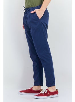 Sorbino Men Drop Crotch Drawstring Skinny Pants, Heather Blue  - Image 4