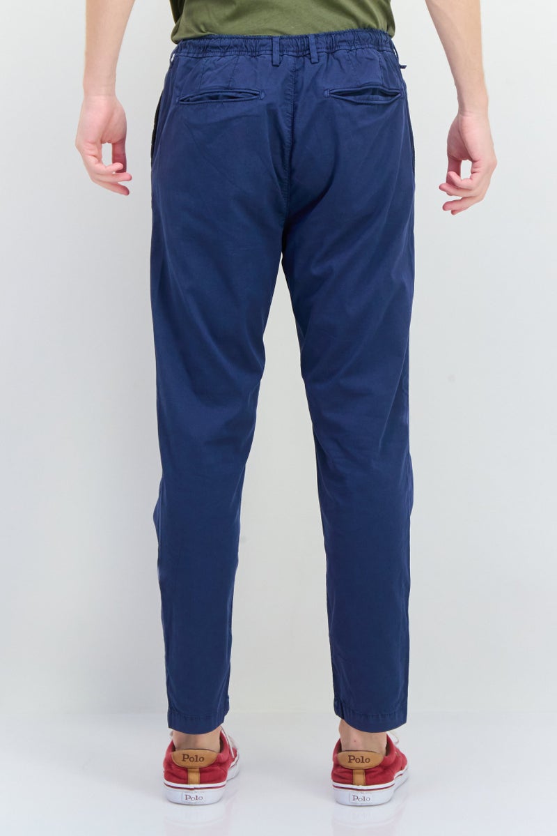 Sorbino Men Drop Crotch Drawstring Skinny Pants, Heather Blue - Image 2