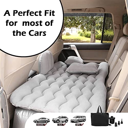 Casago A2 Multifunctional Inflatable Car Bed Mattress Universal Car Back Seat for Baby Travel Air Inflation with Two Air Pillows, Car Air Pump and Repair Kit (Grey) - Image 3