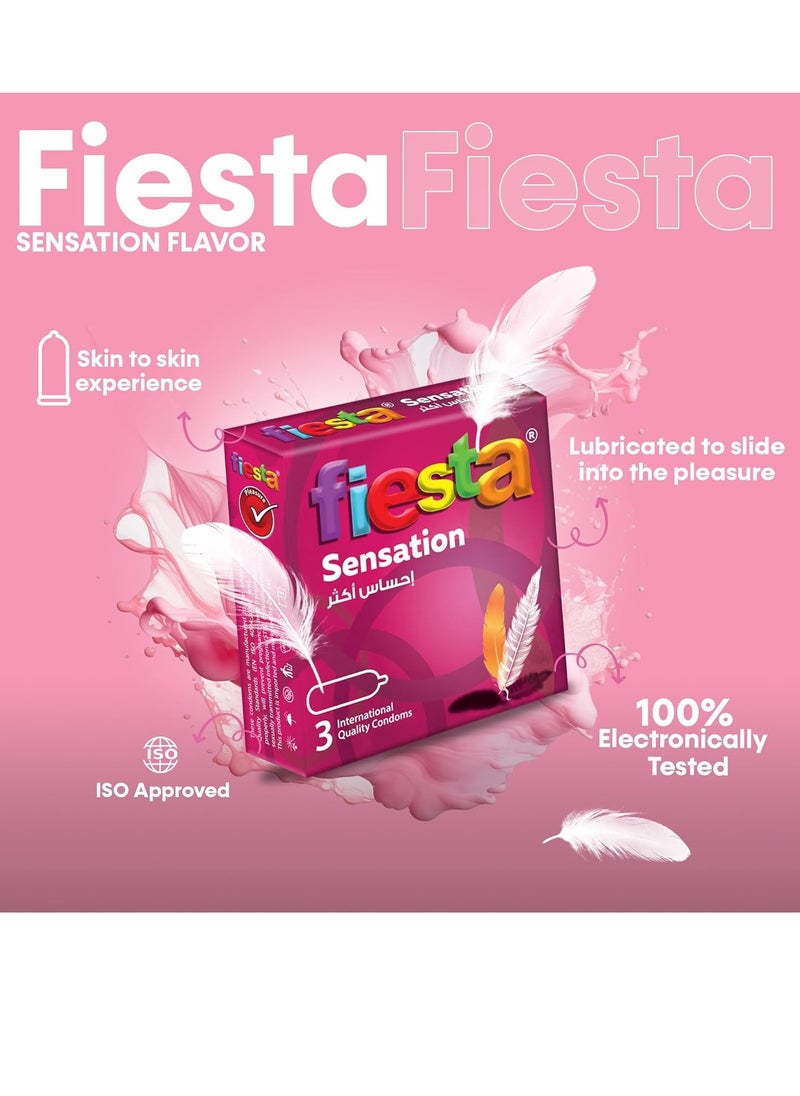 FIESTA Fiesta Sensation Condoms - Ultra Thin For Maximum Feeling -3 Pcs  - Image 5