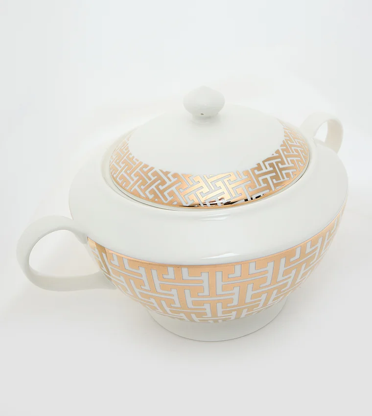 Sur La Table Patterned Tureen 300ml White/Gold