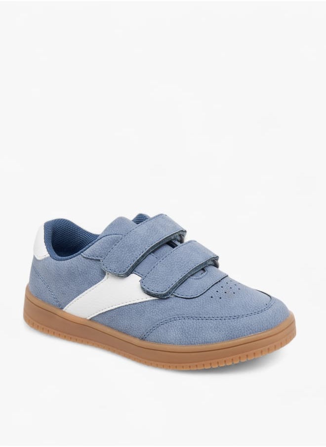 Boys Colourblock Sneakers With Hook And Loop Closure