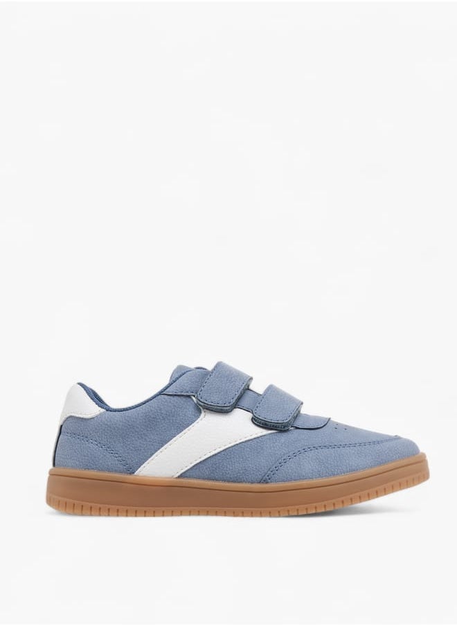 Boys Colourblock Sneakers With Hook And Loop Closure