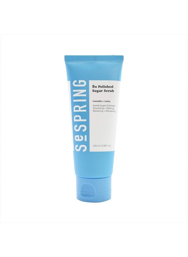 SeSpring So Polished Sugar Scrub, Formulated with Camellia and Lotus, Gentle Exfoliation, Korean Skincare, Clean Beauty, Vegan, Cruelty Free, and Paraben Free  - Image 1