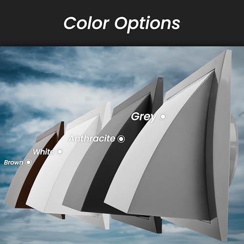 Repa Market 4 Inch White Dryer Vent Hood/Duct Cover for Walls or Ceiling/ABS Plastic Protection Hood With Rain Cover and Backdraft Damper/Exhaust and Dryer Vent Covers for Indoor & Outdoor Use - Image 5