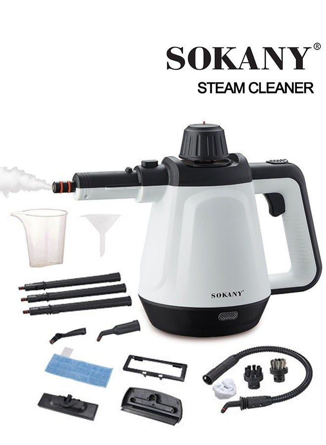 سوكاني يده البخار الأنظف ، 1200 واط متعددة الأغراض يده ضغط البخار الأنظف مع 13 قطعة التبعي و قفل أمان ، مثالية لإزالة وصمة عار ، الستائر ، مقاعد السيارة ، الطابق ، السجاد ، نافذة تنظيف ، سك-11047 - Image 1