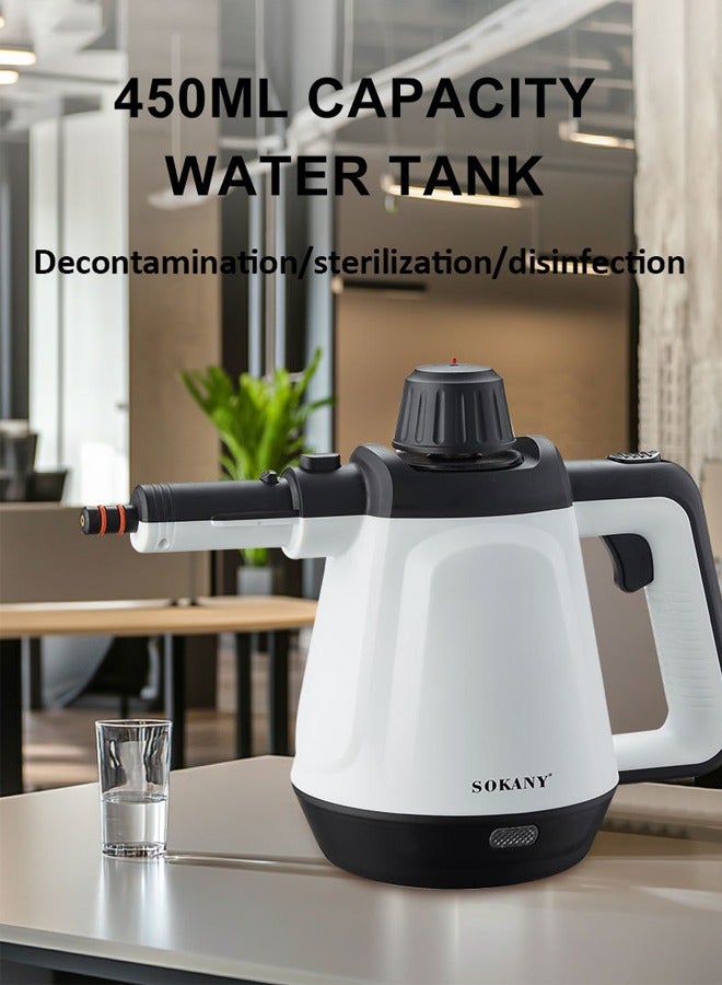 سوكاني يده البخار الأنظف ، 1200 واط متعددة الأغراض يده ضغط البخار الأنظف مع 13 قطعة التبعي و قفل أمان ، مثالية لإزالة وصمة عار ، الستائر ، مقاعد السيارة ، الطابق ، السجاد ، نافذة تنظيف ، سك-11047 - Image 2