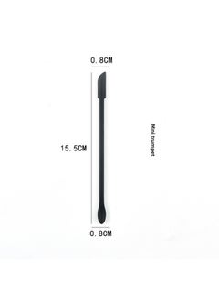 Mini Silicone Double-headed Sharp Scraper Spoon Cosmetic Skin Care Products Extraction Tool Set Including Avocado Jam Scraper-Specifications:Black# Mini