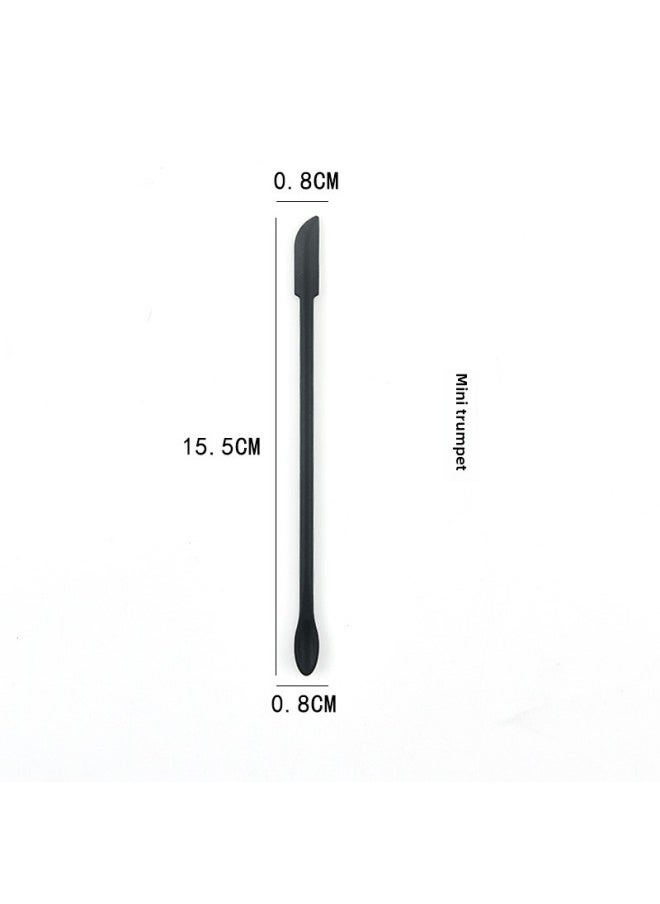 Generic - Mini Silicone Double-headed Sharp Scraper Spoon Cosmetic Skin Care Products Extraction Tool Set Including Avocado Jam Scraper-Specifications:Black# Mini - Image 1