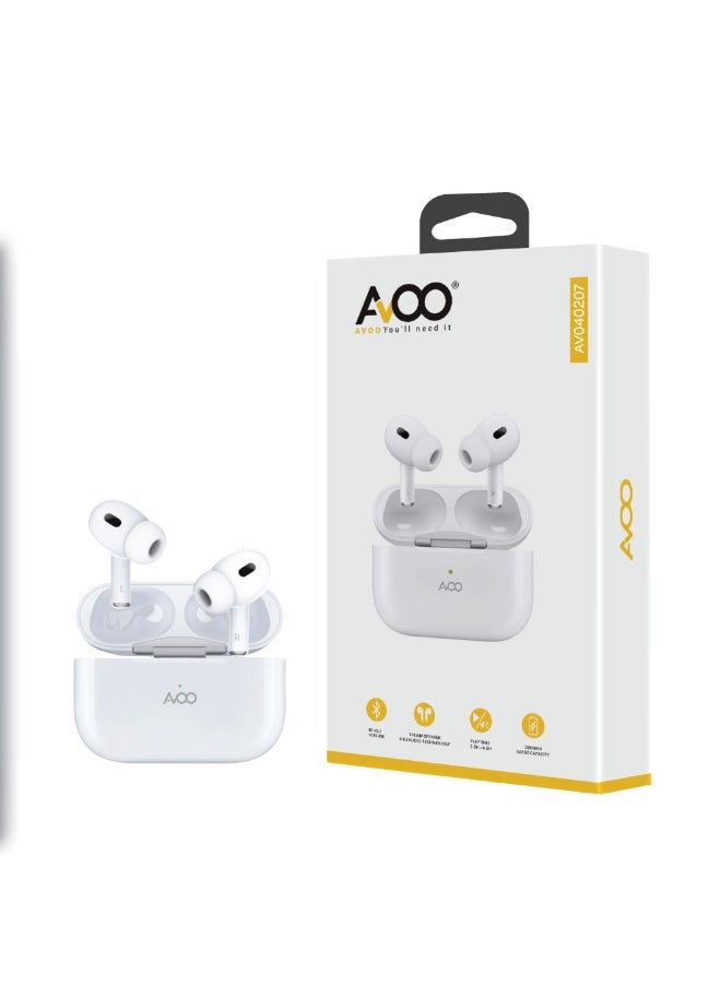 AVOO Avo Pro 2 Bluetooth Earphones with Type-C Wireless Charging Case  - Image 1