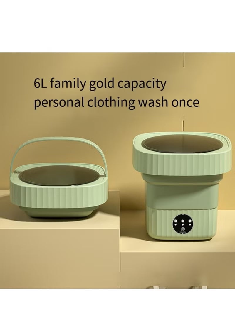 A ZONE Compact Portable Washer, 3 Modes Deep Cleaning Underwear, Baby Clothes and Small Items, Foldable Washer for Apartments, Camping and Traveling (Green) - Image 4
