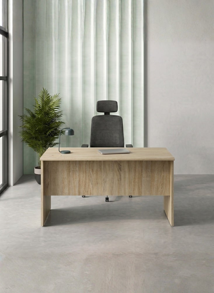 Karnak Fiecke Office desk with Lockable Drawers & Storage | Study Workstation Multifunctional Computer Writing Table for Retail, Hotel, Clinic Workspace Furniture(Beige)) - Image 1