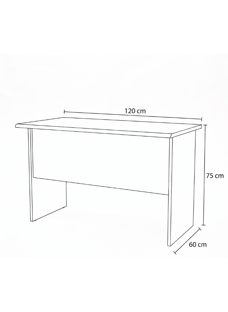 Karnak Fiecke Office desk with Lockable Drawers & Storage | Study Workstation Multifunctional Computer Writing Table for Retail, Hotel, Clinic Workspace Furniture(Beige)) - Image 2