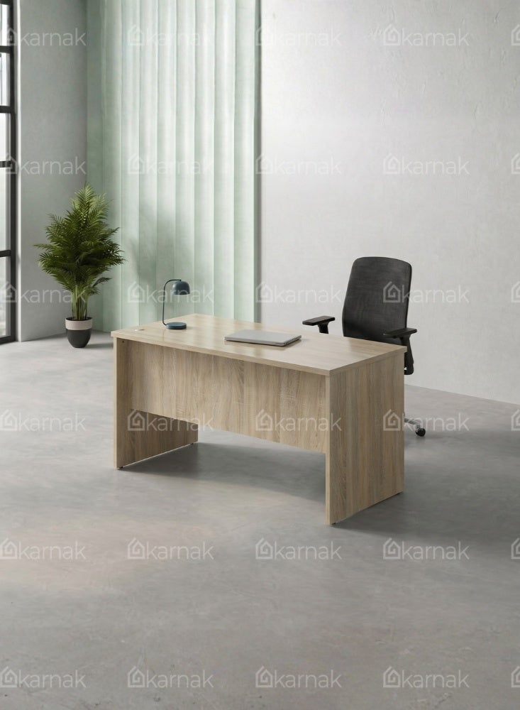 Karnak Fiecke Office desk with Lockable Drawers & Storage | Study Workstation Multifunctional Computer Writing Table for Retail, Hotel, Clinic Workspace Furniture(Beige)) - Image 5