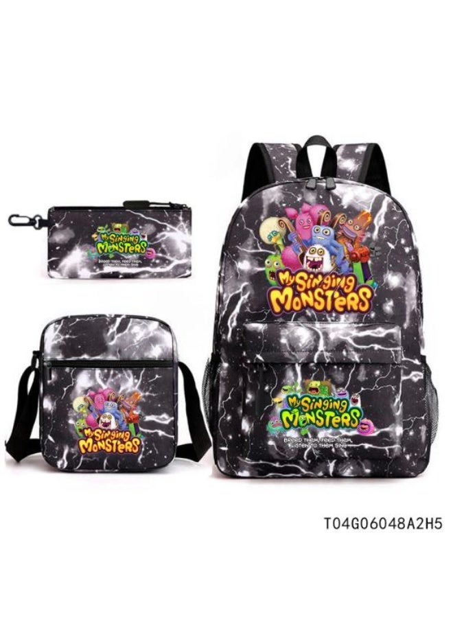 Animation element backpack three-piece set, exquisite appearance, powerful storage to meet the needs - 96 - Image 1
